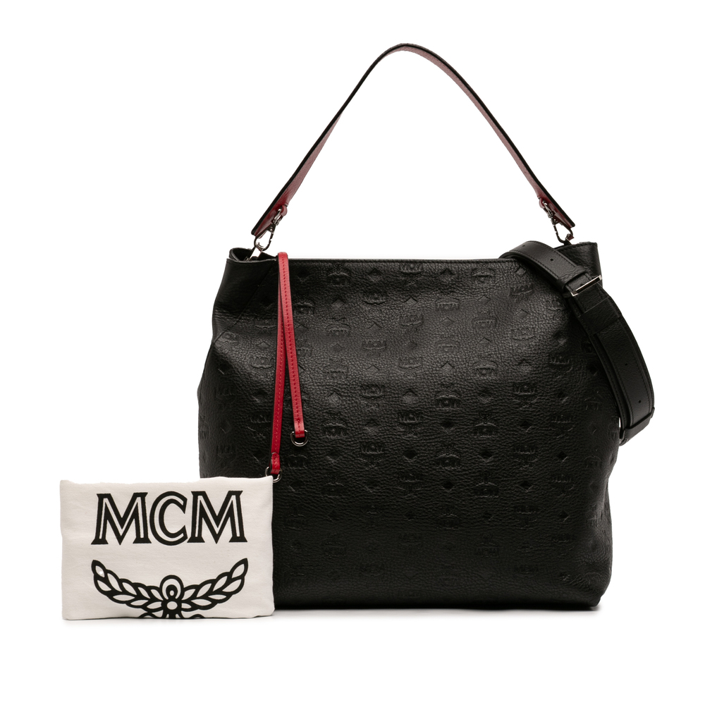 Pre-Loved MCM Large Visetos Embossed Calfskin Klara Hobo - Picture 7 of 7